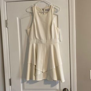 White Fit and Flare Dress size L